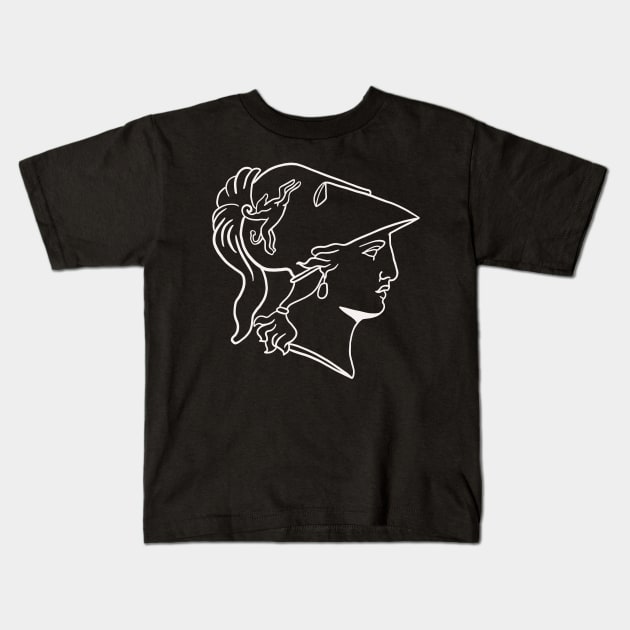 Athena - Greek Goddess of Strategy and Wisdom Kids T-Shirt by isstgeschichte